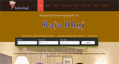 Desktop Screenshot of hotelrajabhoj.in