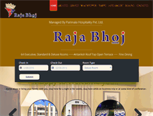 Tablet Screenshot of hotelrajabhoj.in